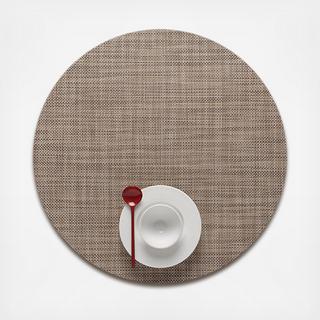 Mini Basketweave Round Placemat, Set of 4