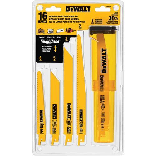 DEWALT 16-Pack Set Wood/Metal Cutting Reciprocating Saw Blade Set at Lowes.com