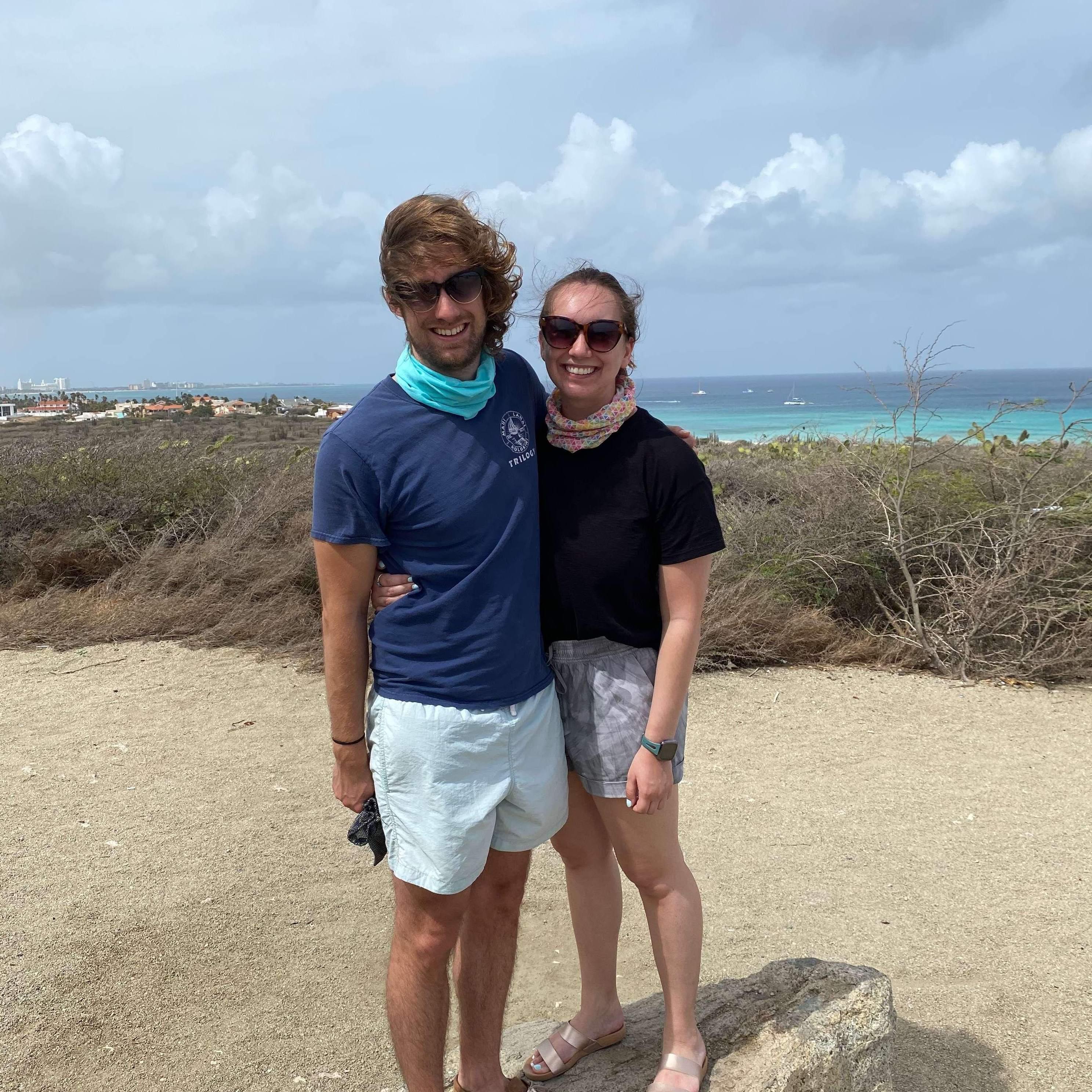 Riding dune buggies in Aruba