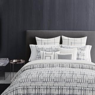 Shibori Grid 3-Piece Duvet Cover Set