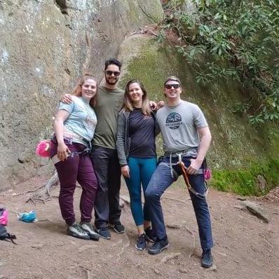 Rock climbing with the family, visiting Drew and Frances- Red Rock Gorge, Kentucky May 2021