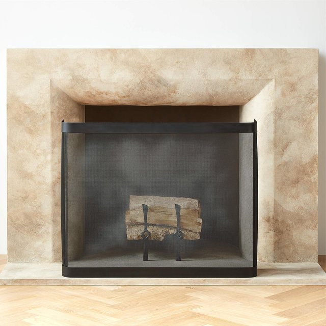 Ember Black Mesh Fireplace Screen