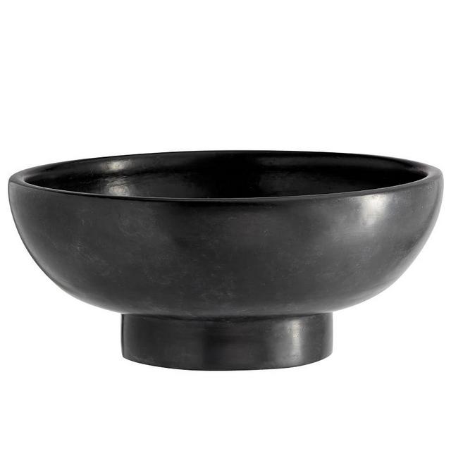 Orion Handcrafted Terra Cotta Bowl,Small,Black