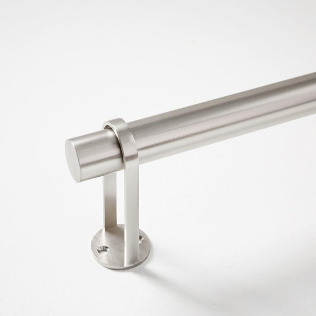 Simple Metal Rod Brushed Nickel 48"-88"