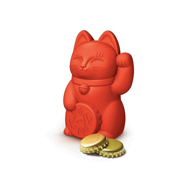 Genuine Fred FELINE LUCKY, Bottle Opener, Red, 4 x 2.5 x 2.4 Inches