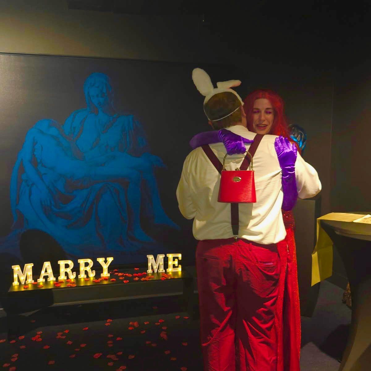 I cried. But I surely said yes.