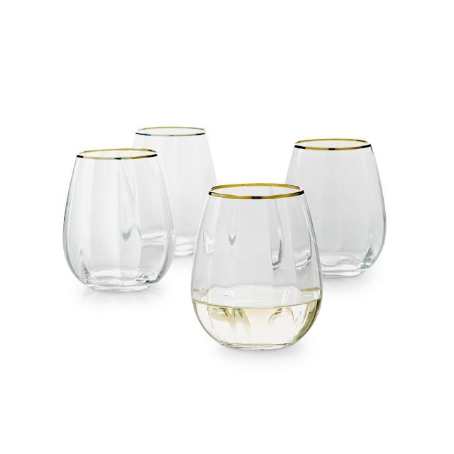 Martha Stewart Collection Optic Stemless Wine Glasses, Set of 4, Created for Macy's