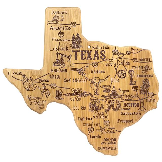 Totally Bamboo Texas State Destination Bamboo Serving and Cutting Board