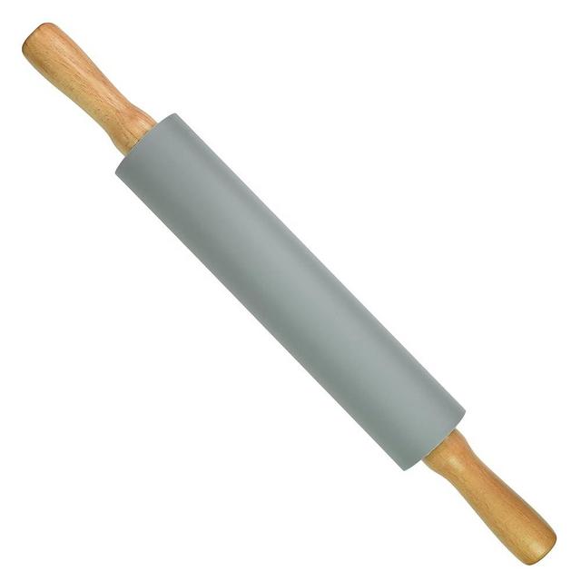 R&M 17 Inch Silicone Rolling Pin, Large Barrel 9.75 Inches Long, 2 Inches Diameter, Non-Stick For All Your Baking Needs