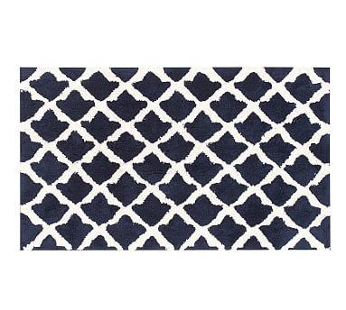 Pottery Barn Marlo Bath Rug, Navy Blue