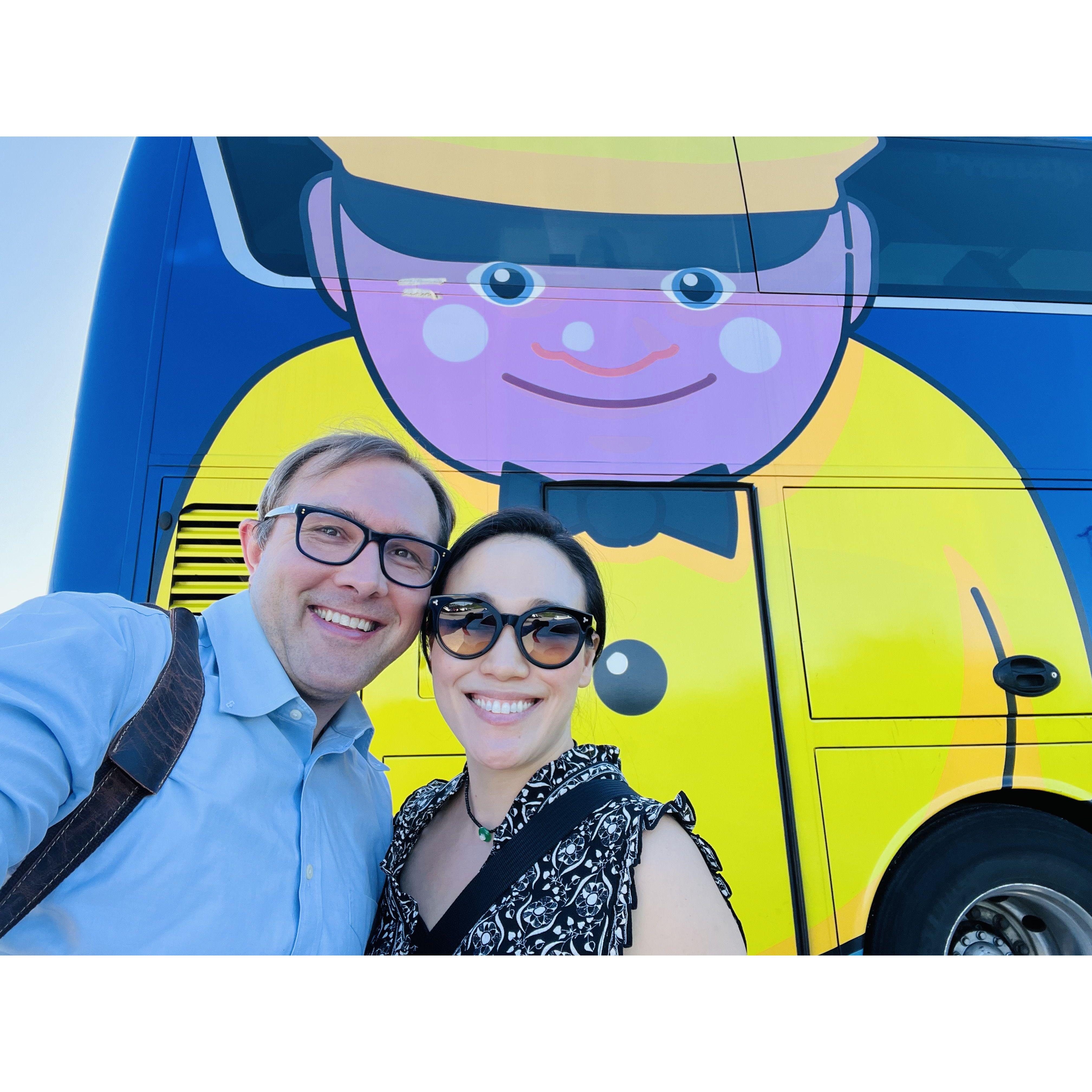 On buses...