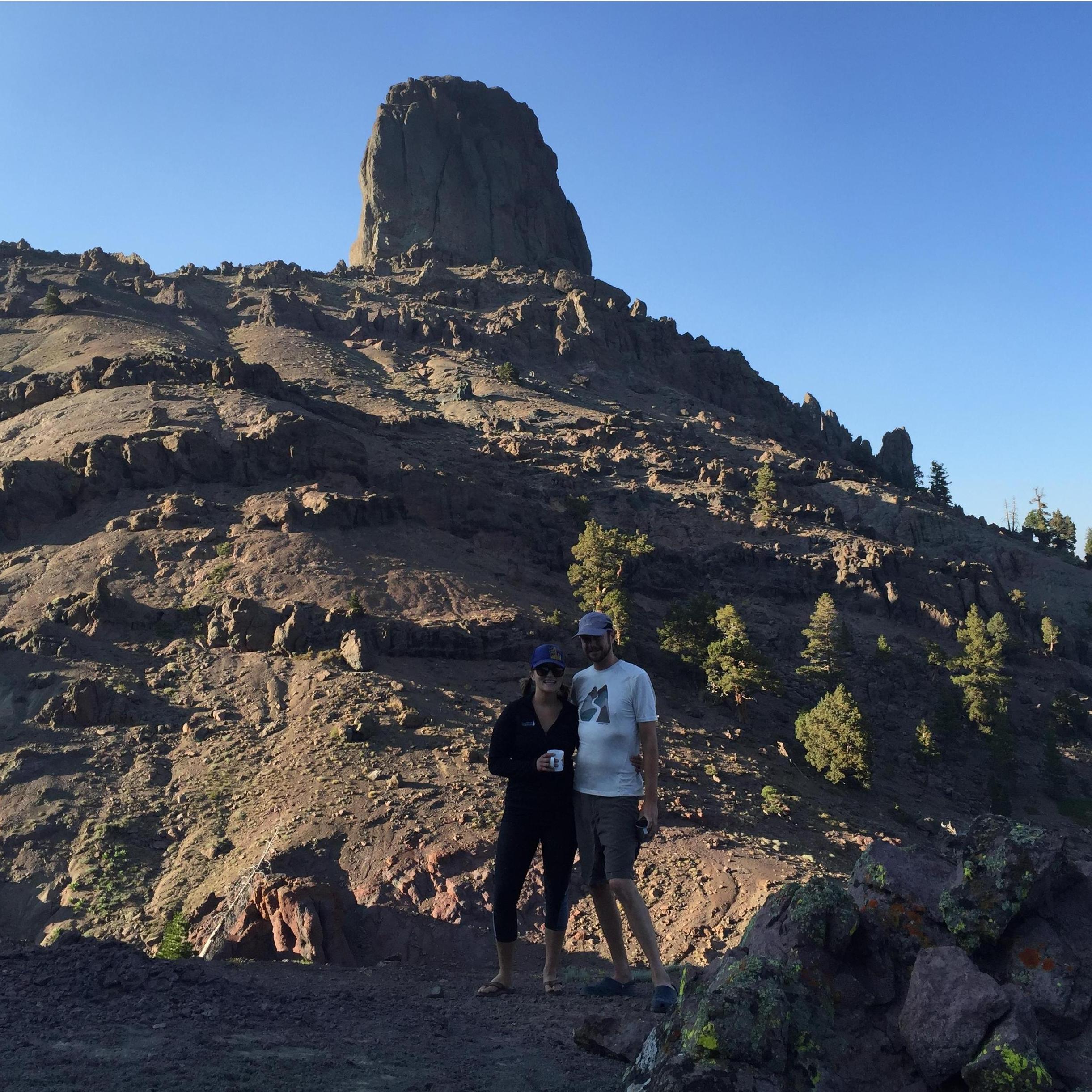Backpacking trip in the Mokelumne Wilderness (Alpine County) with James. Look at this weird butte!