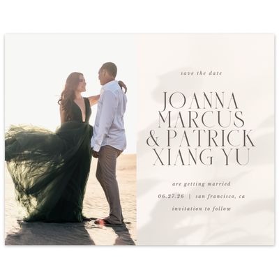 Brown Modern Wedding Digital Save the Date - Liang Photo