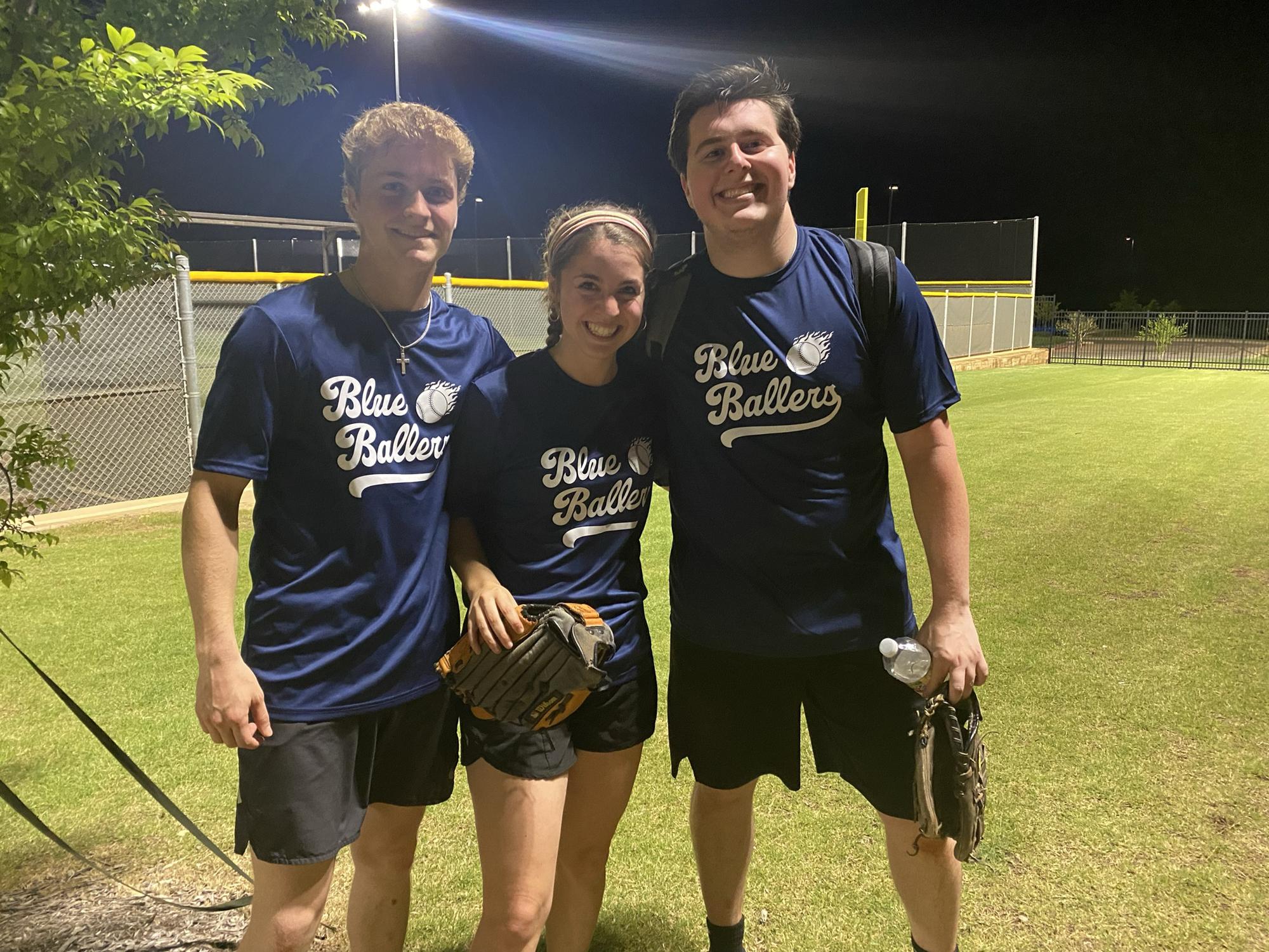 Summer softball league with the family