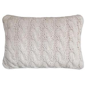 Park B. Smith Classic Cable Oblong Throw Pillow in Linen