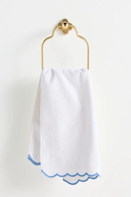 Solid Cotton Scallop Edge Hand Towels