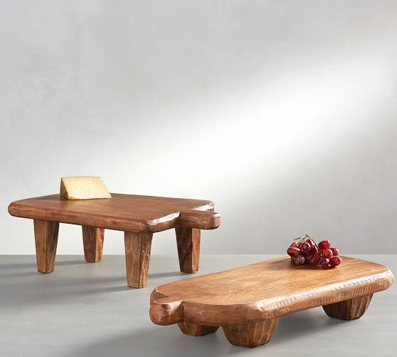 Blonde Wood Pedestals