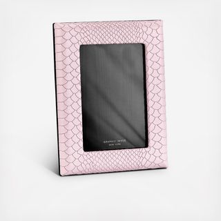 4 X 6 Embossed Python Leather Picture Frame