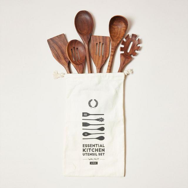 Essential Kitchen Utensils, Walnut