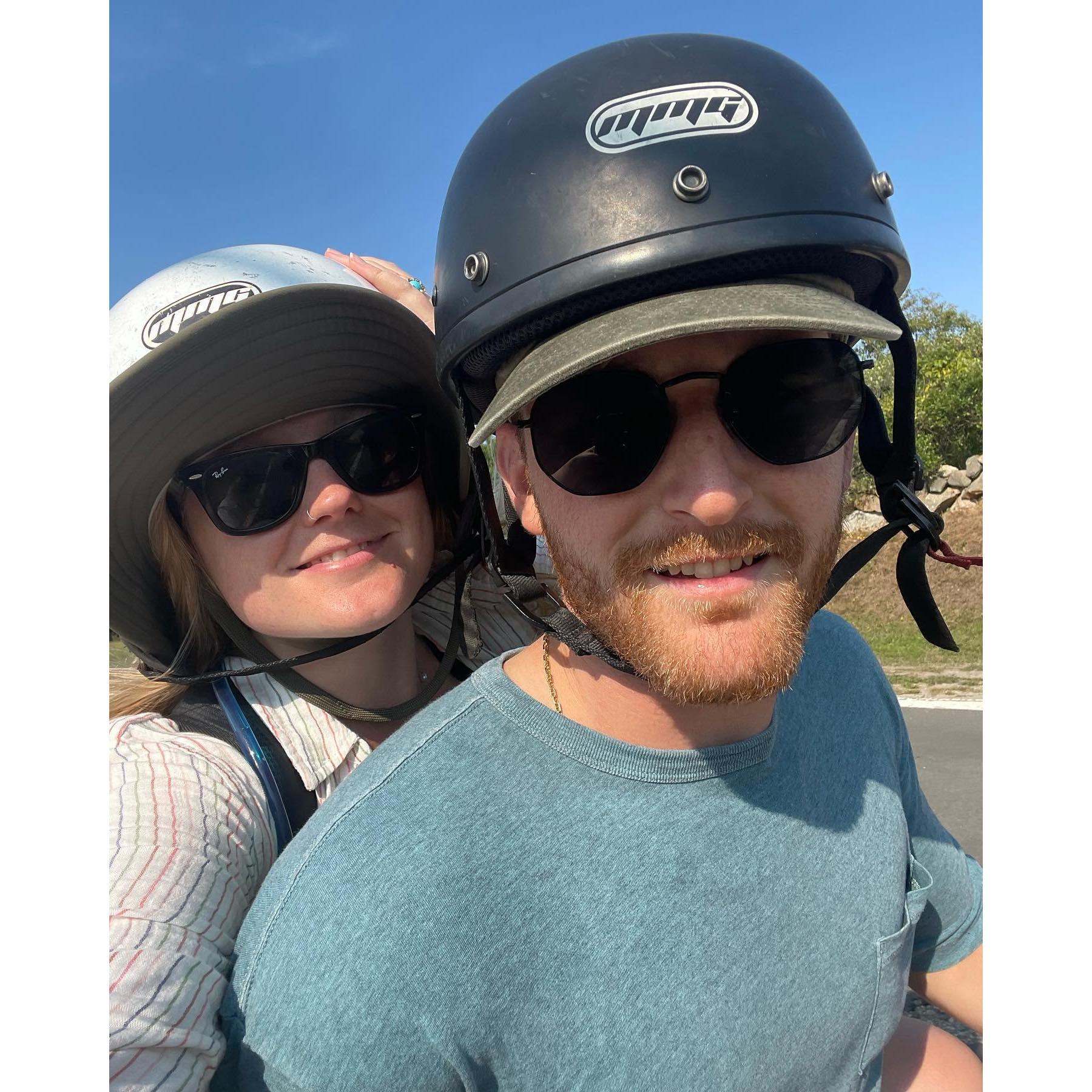 A favorite weekend trip of ours is visiting Block Island. It has special meaning, as on the Block Island Ferry our first "I love you's" were exchanged.