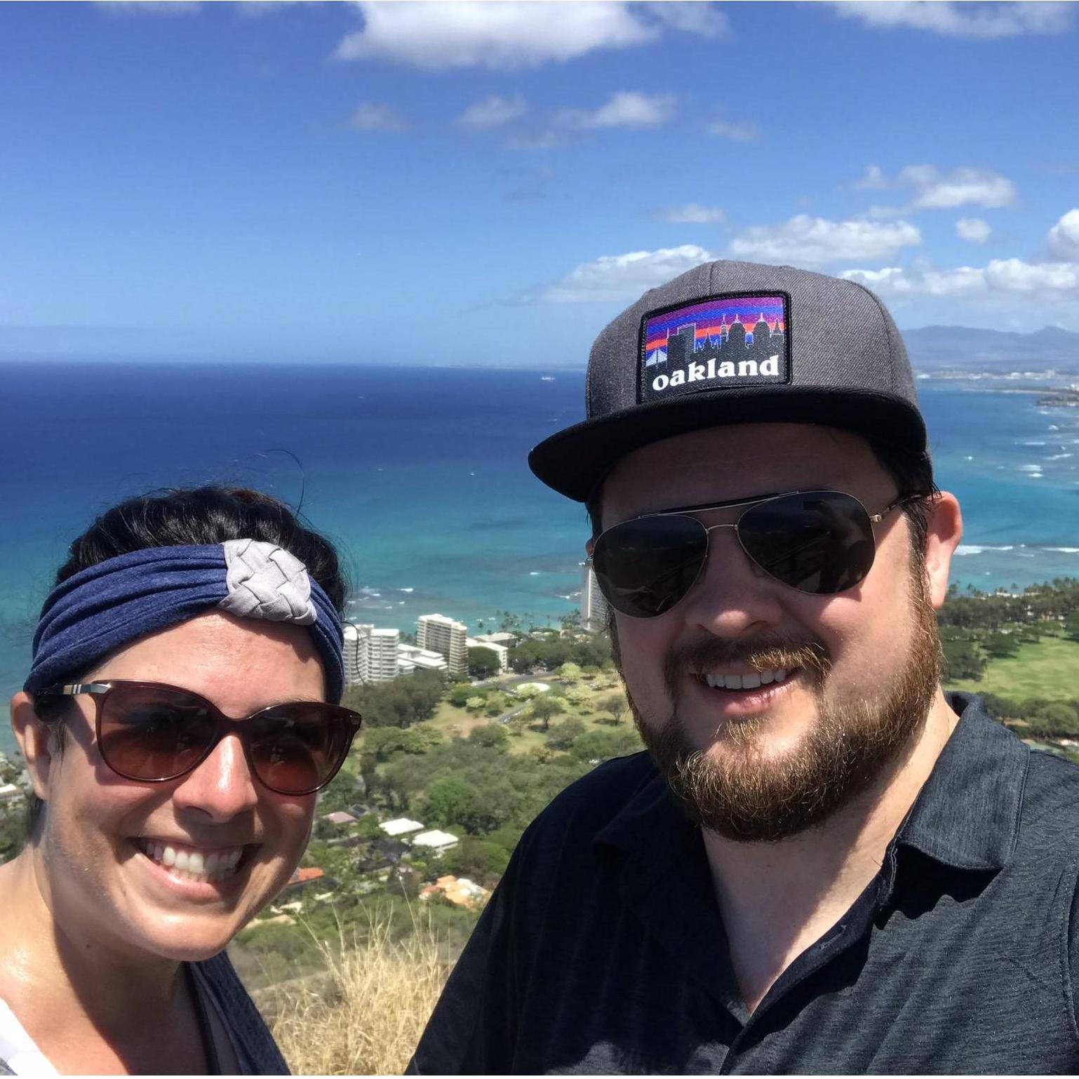 It was not all play in Hawaii, we made it to the top of Diamond Head Crater.