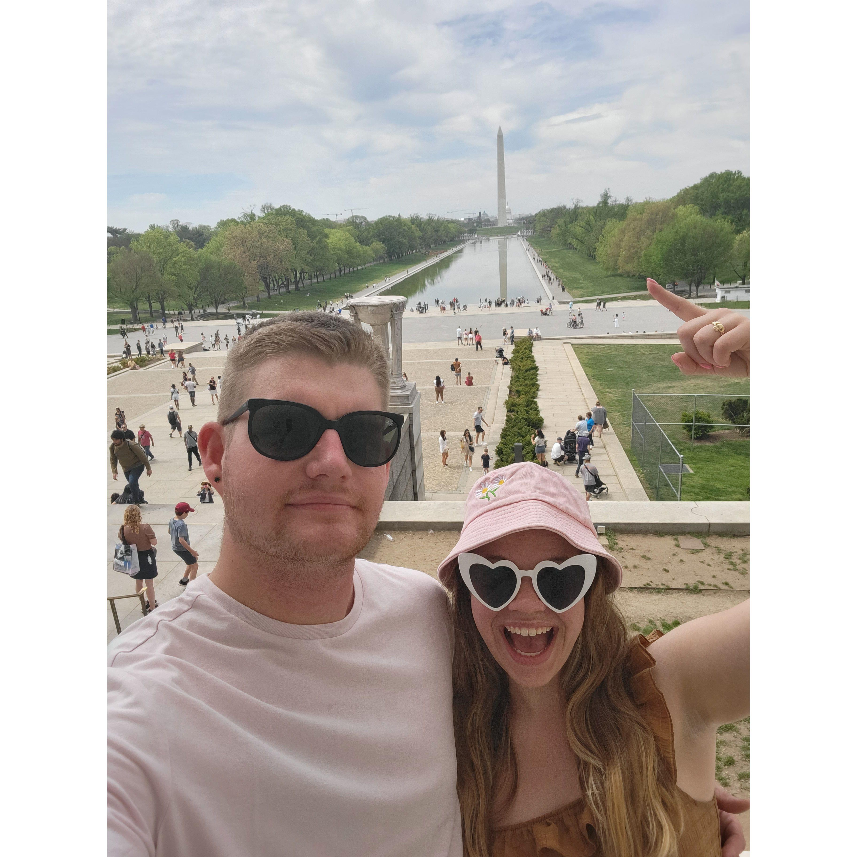 Visiting the Washington Monument in Washington DC