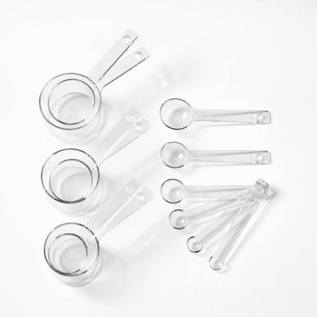 12pc Tritan Plastic Measuring Cups and Spoons Set Clear - Figmint™