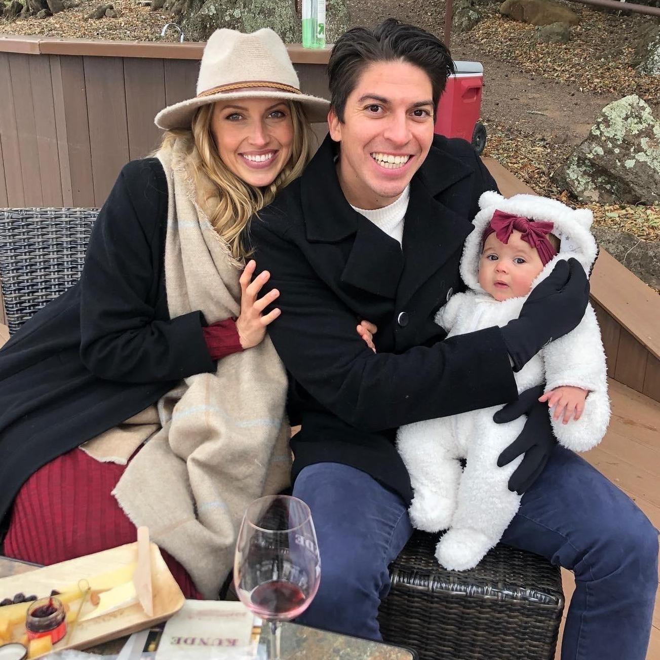 Wine Tasting in Sonoma with sweet baby Wren