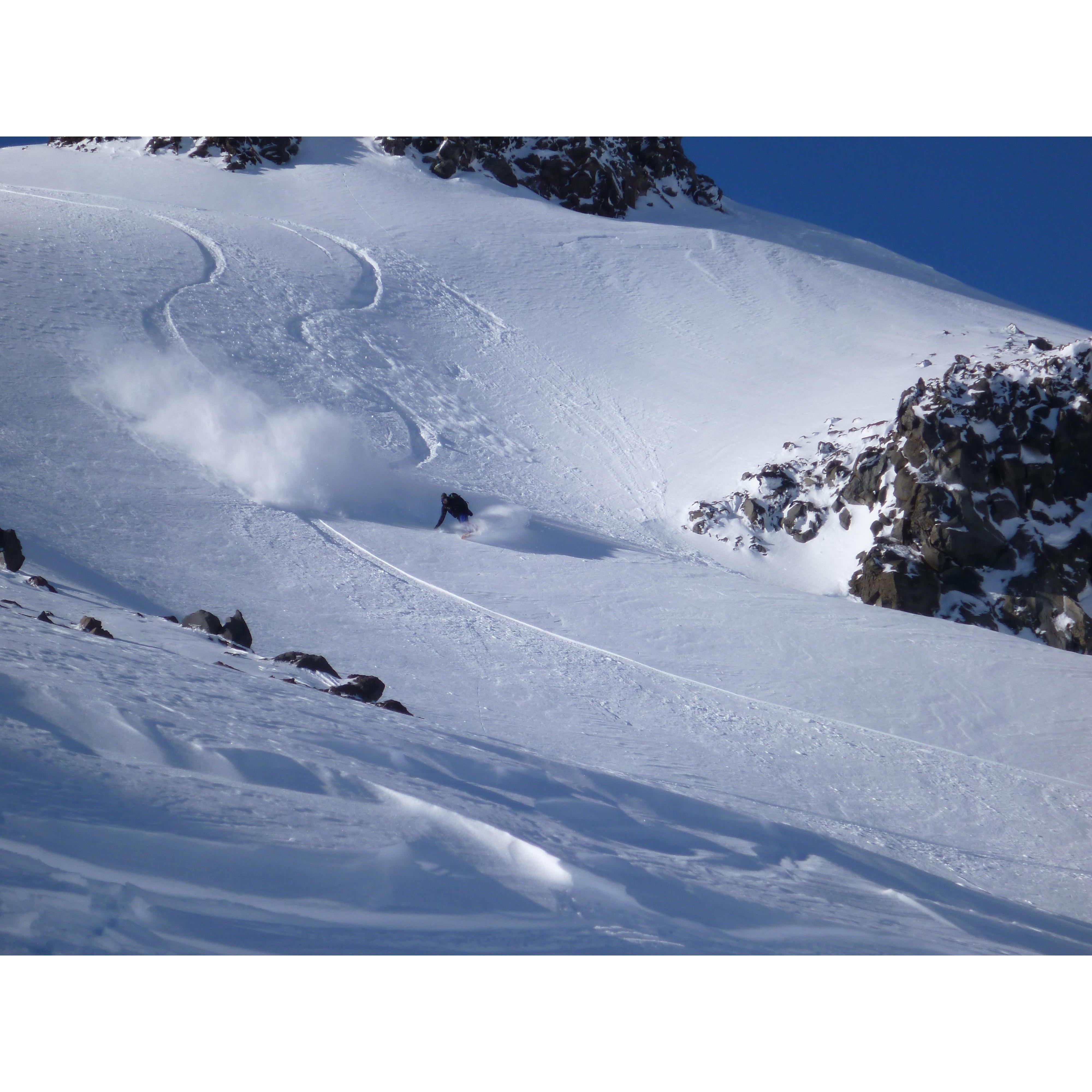 Spencer doing what he does best - snowboarding!! (Chile 2015)