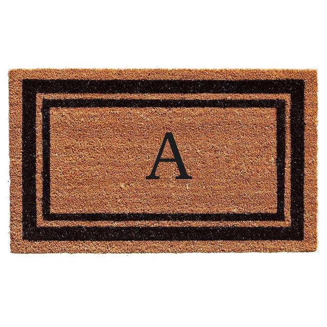 Calloway Mills 152962436A Black Border 24" x 36" Monogram Doormat, (Letter A)