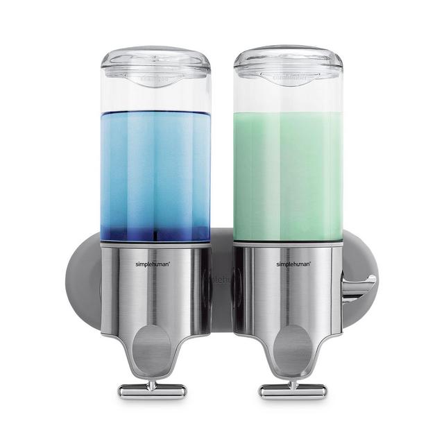 simplehuman Stainless Steel Double Wall Mount Dispensers