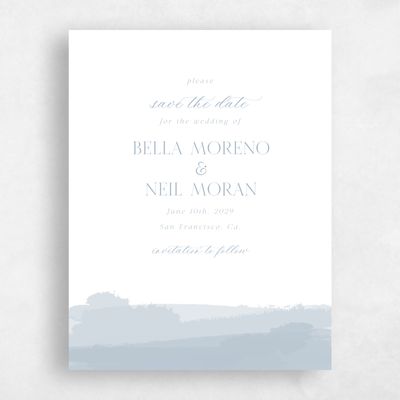Powder Blue Wedding Save the Date - Saif Portrait