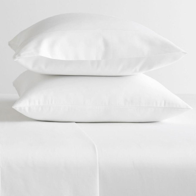 1000-Thread-Count Sateen Pillowcases, Standard Set of 2, White