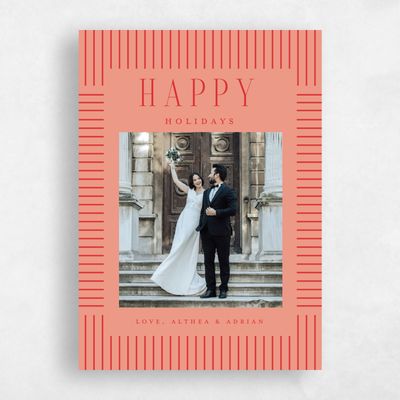 Tawny Peach, Orange Holiday Card - Bristol