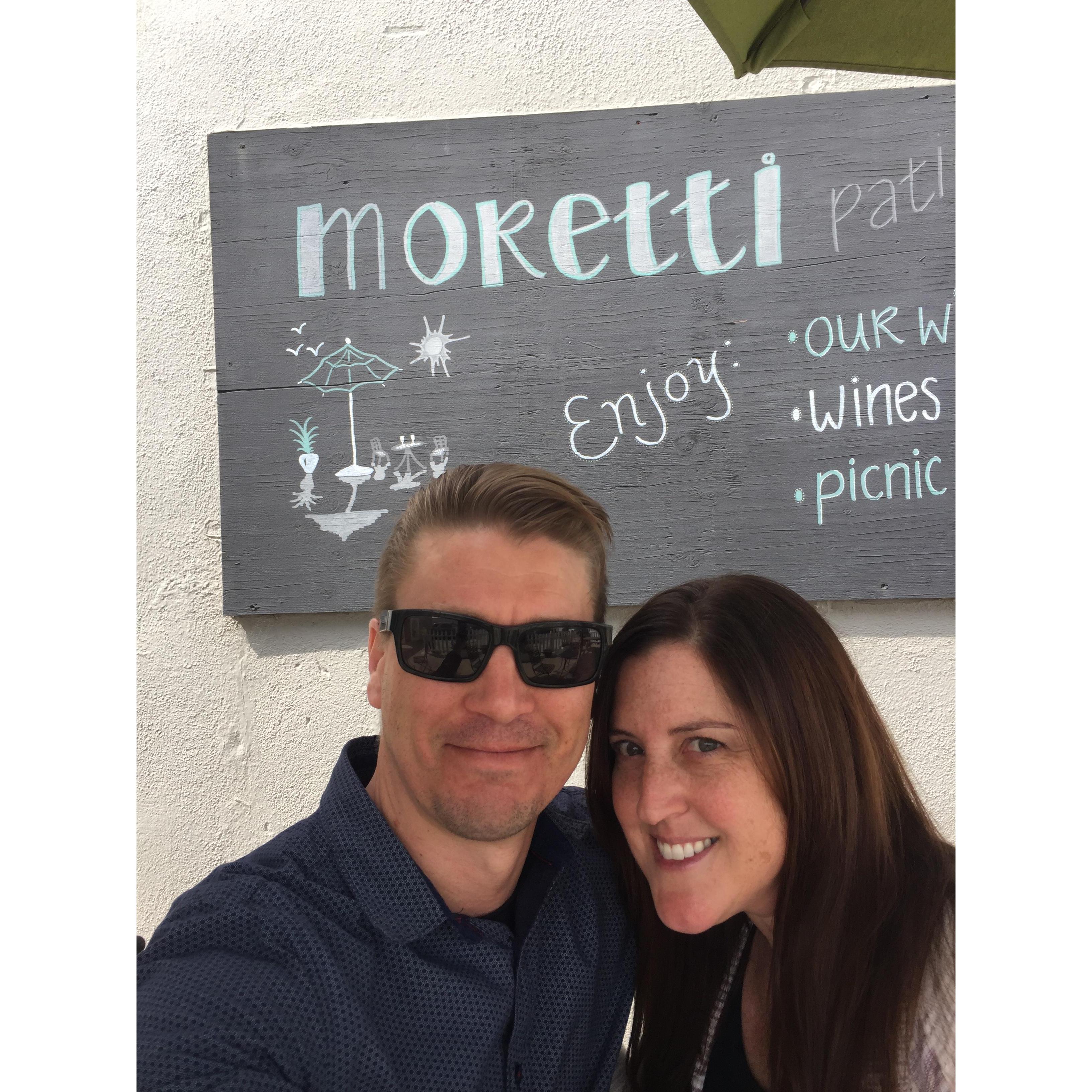 This is where we first met, Moretti Winery in Lompoc, CA.