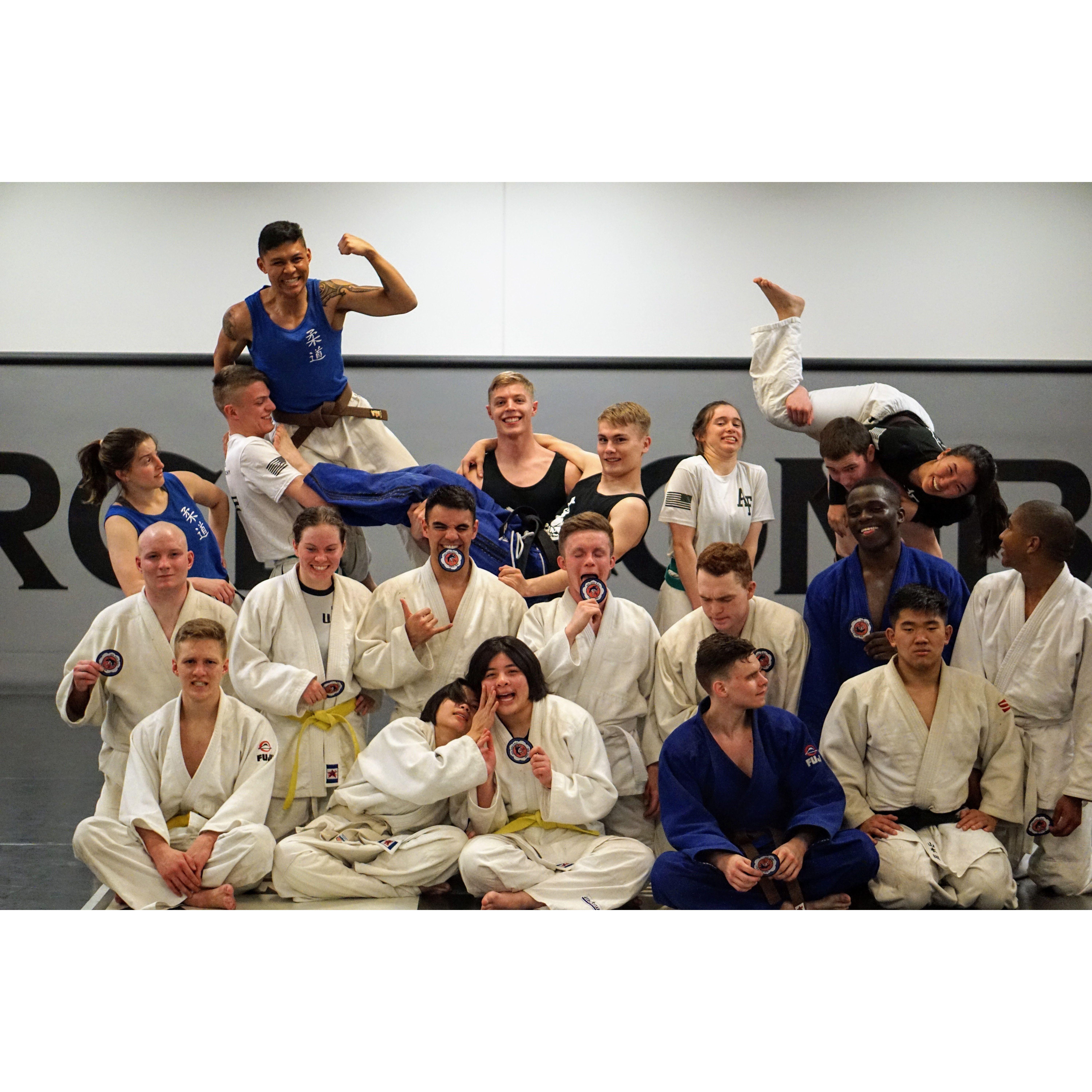 Spring Semester 2017 - Esther (accidentally) stumbled upon the USAFA Judo club where she met Robbie. One thing led to another and they started dating 29 Jun 2017!