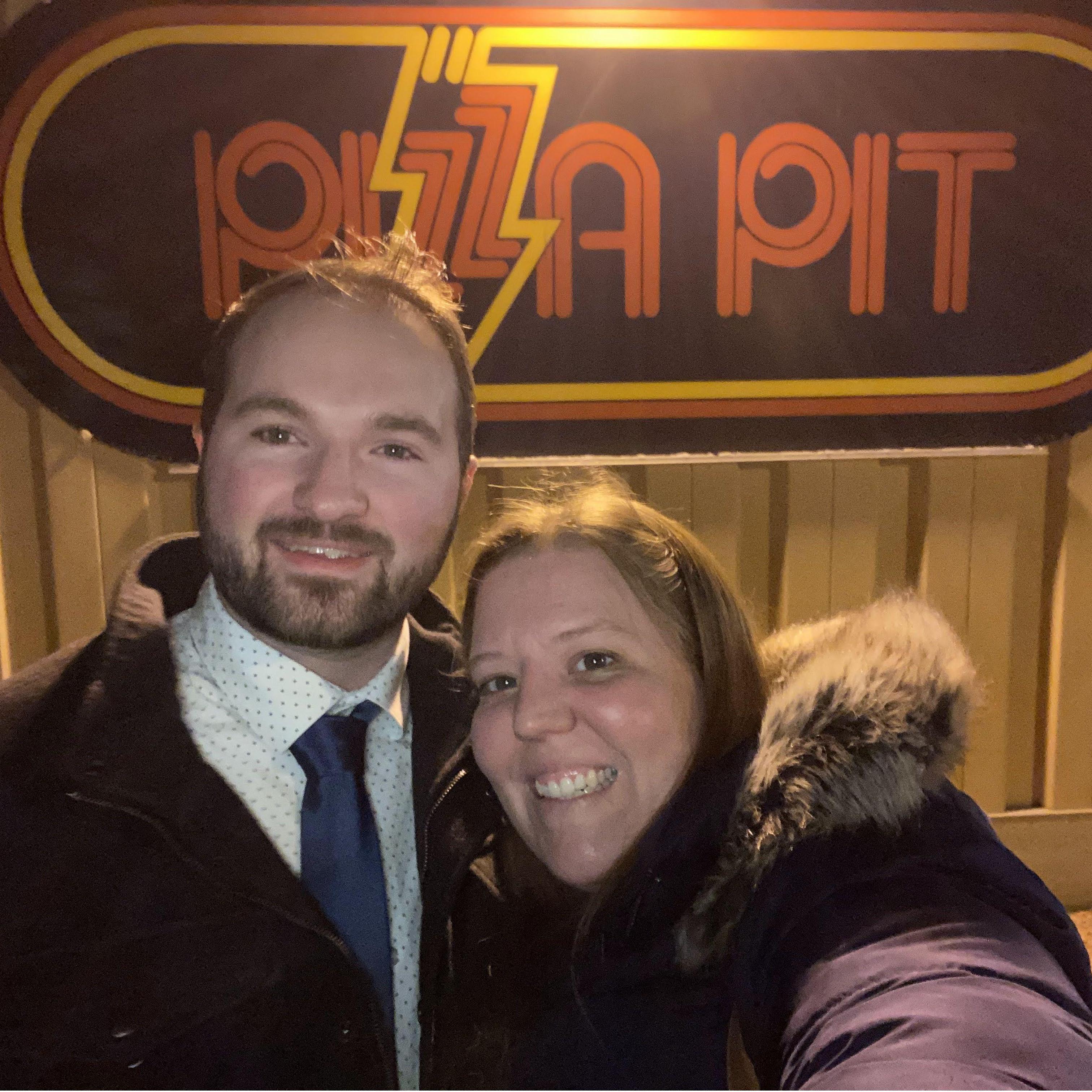 At Pizza Pit in Madison.