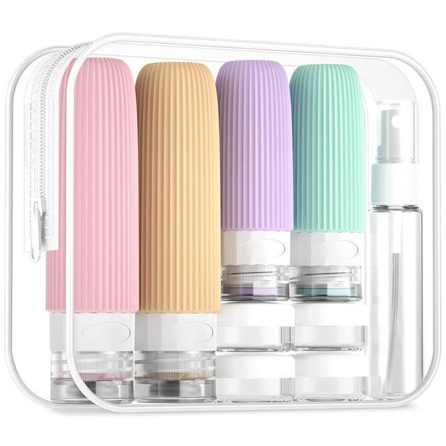 Mrsdry 16 Pack Travel Bottles Set, TSA Approved Leak Proof Silicone Squeezable Containers for Toiletries, Refillable Travel Accessories for Conditioner, Shampoo, Lotion & Body Wash Accessories