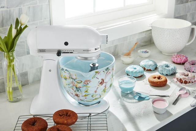 KitchenAid 5 Quart White Gardenia Ceramic Bowl