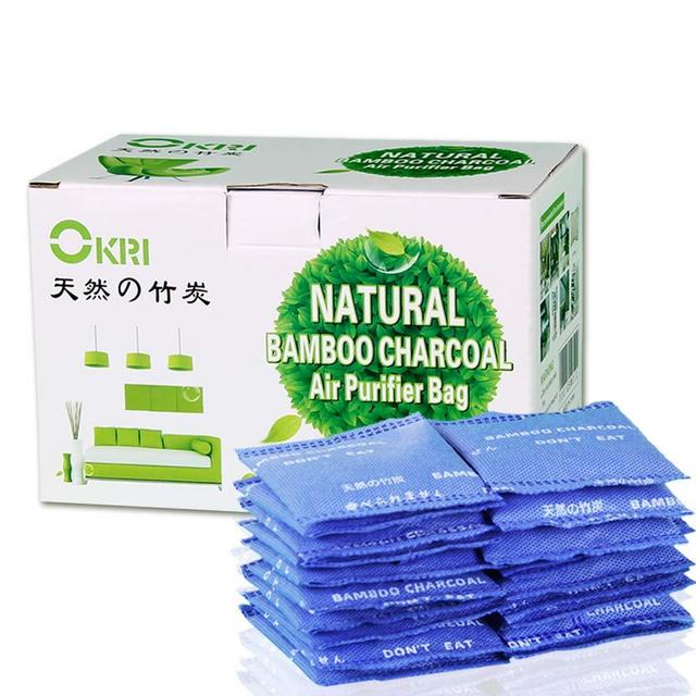 100% Sealed All-Natural Air Purifier and Diaper Pail Deodorizer - for Diaper Genie， Ubbi & Other Pails Shoe Closets, Cars,Refrigerators & with Pets， Set of 20 Bamboo Carbon Filters