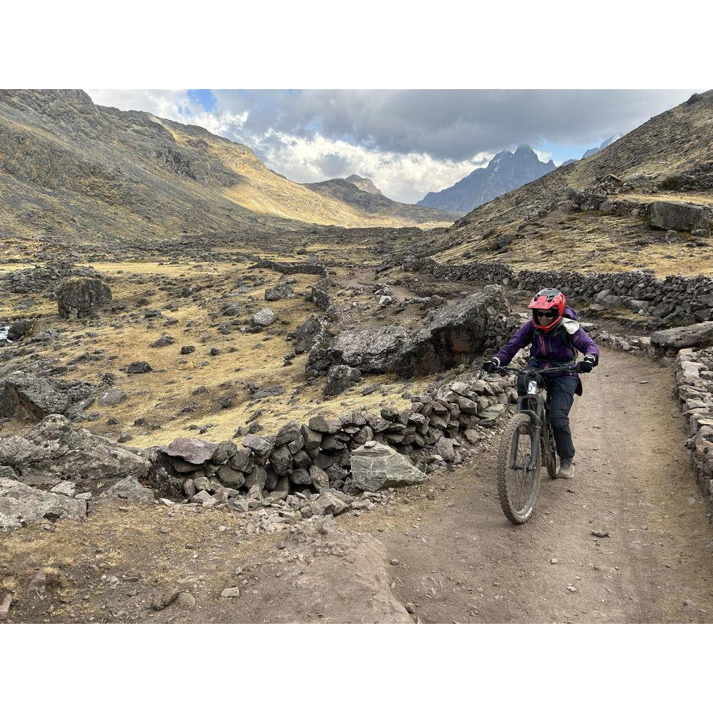 Eric shredding the trails on our bike trip in Peru
