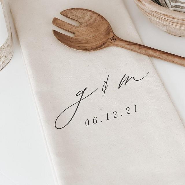 Tea Towel - Personalized Two Initials and...