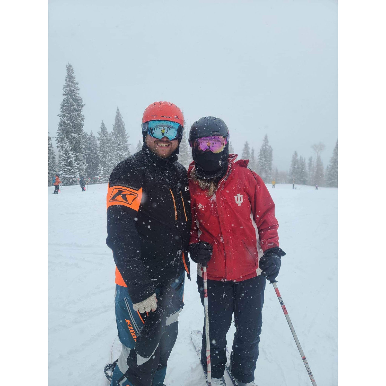 Kelsey's first ever time skiing