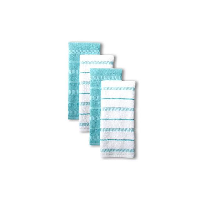 KitchenAid 4pk Cotton Albany Kitchen Towels Teal