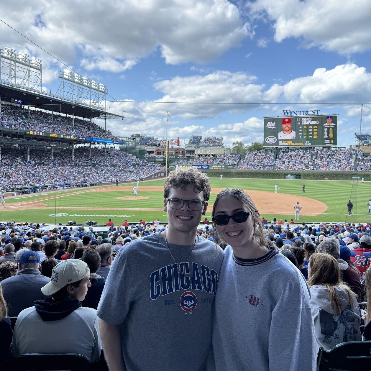 Chicago Cubs game for David's birthday!