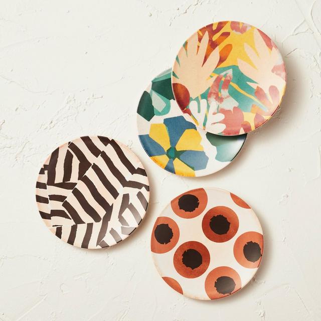 6" 4pk Melamine Floral Appetizer Plates - Opalhouse™ designed with Jungalow™