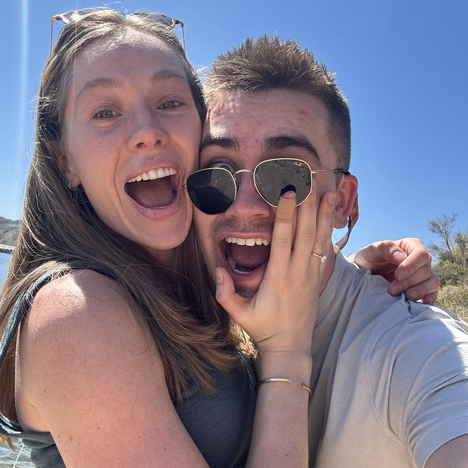 The moment after Talya said yes!!