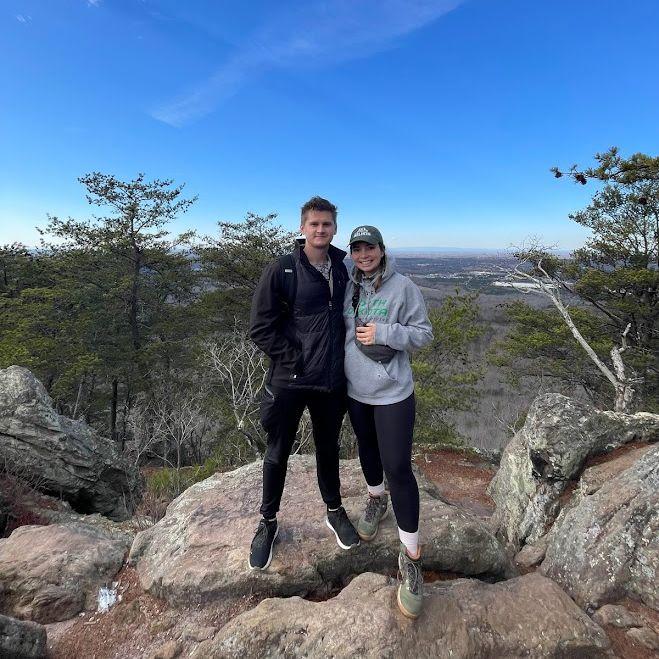 One of our first hikes after moving to NC, at Crowders Mtn