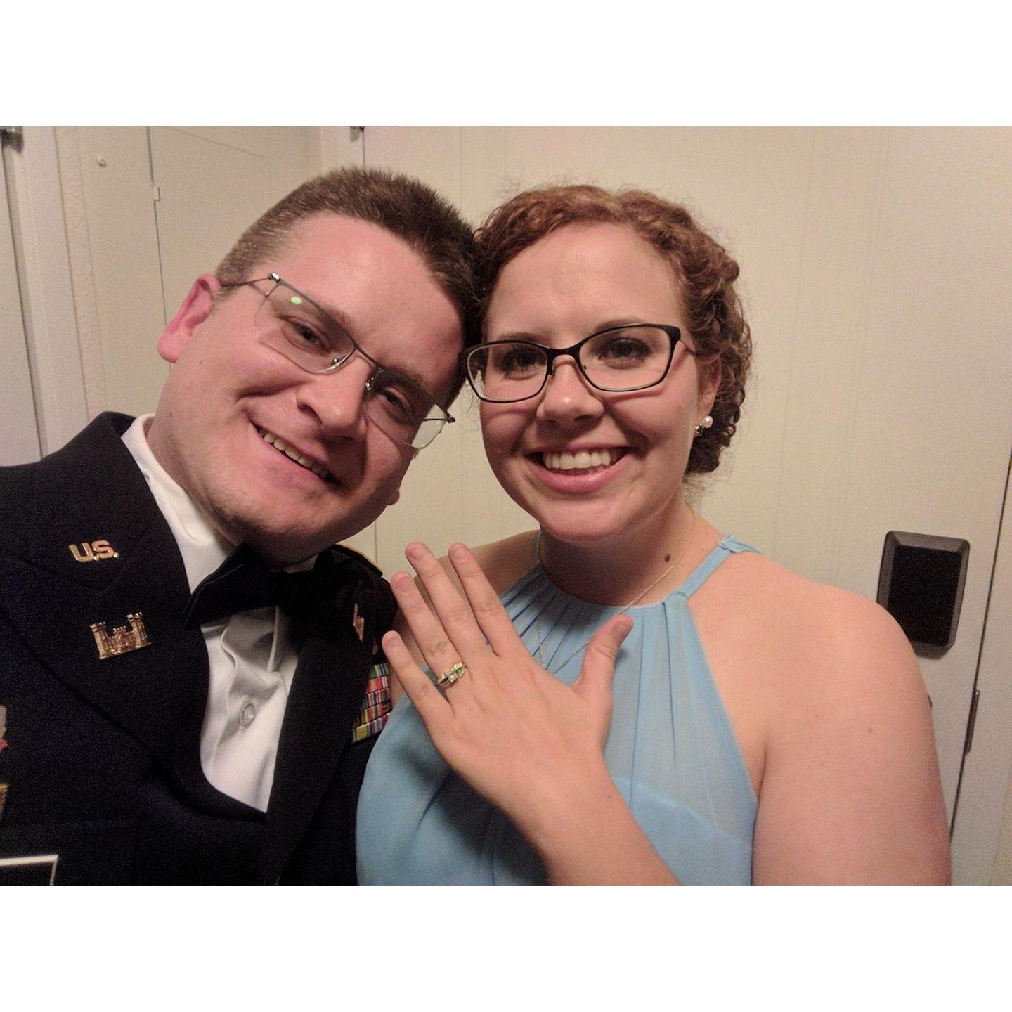Right after Wade popped the question!!! April 2017