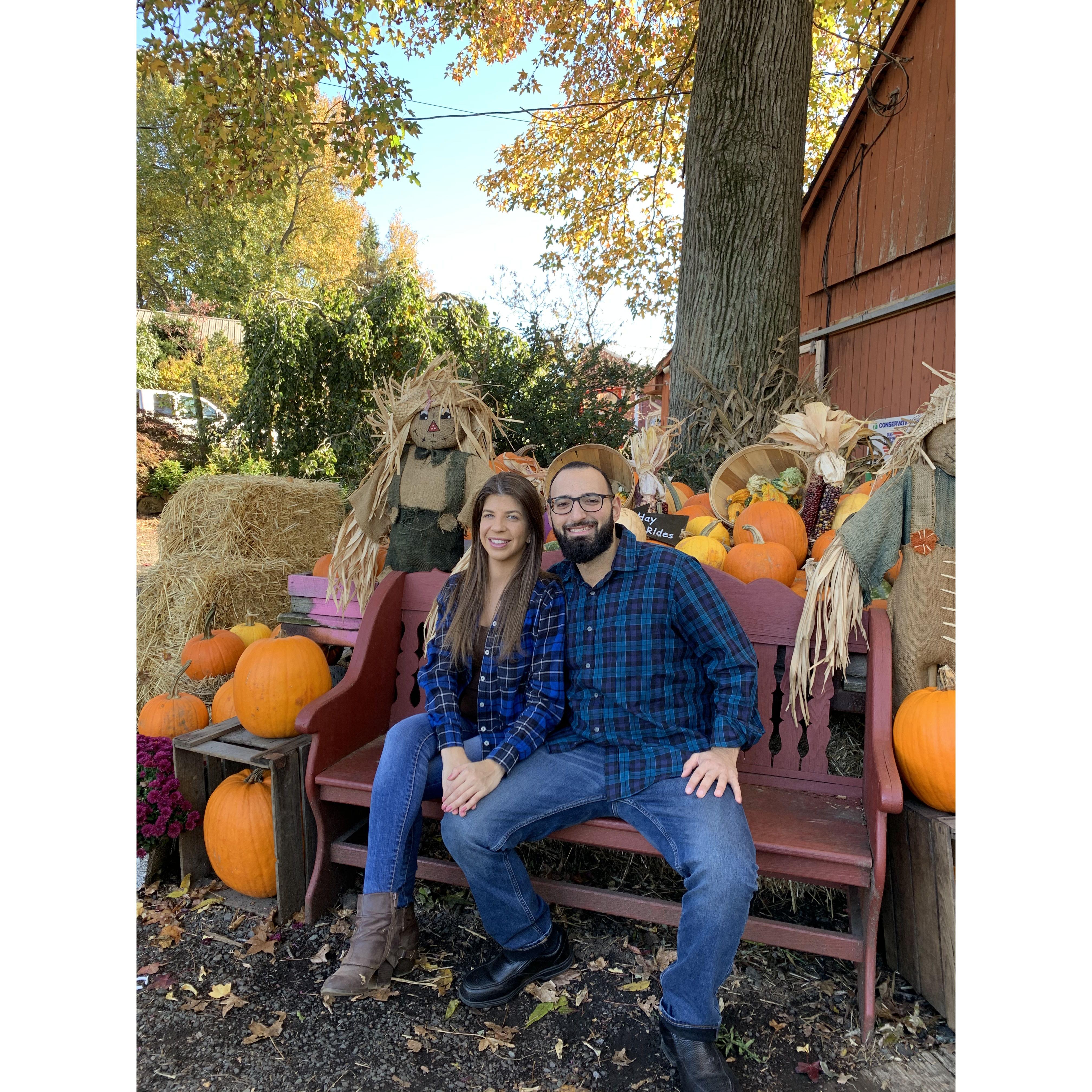 When Jason & I went pumpkin & apple picking without having Liliana in our hands but in my tummy! ❤️